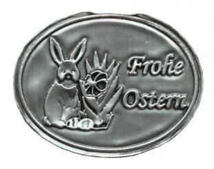 Zinnetiketten - Oval 45x35 - Frohe Ostern 