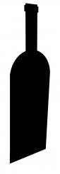 Kreidetafel Kunststoff Form: Weinflasche (Bordeaux) 105x35cm 