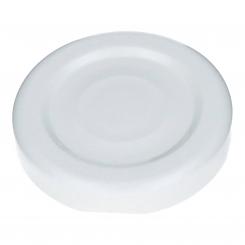 Deckel TO43 weiß - mit Button Für ölhaltige Inhalte geeignet - BPA-frei Beutel à 100 Stück