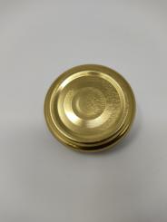 Deckel TO48 gold - mit Button Für ölhaltige Inhalte geeignet - BPA-frei 
