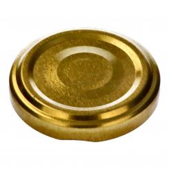 Deckel TO48 gold - mit Button Für ölhaltige Inhalte geeignet - BPA-frei Beutel à 100 Stück