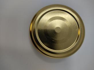 Deckel TO53 gold - mit Button Für ölhaltige Inhalte geeignet - BPA-frei Beutel à 100 Stück