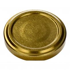 Deckel TO53 gold - mit Button Für ölhaltige Inhalte geeignet - BPA-frei Beutel à 100 Stück