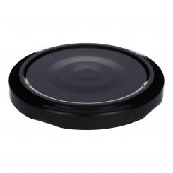 Deckel TO66 schwarz - mit Button Für ölhaltige Inhalte geeignet - BPA-frei 