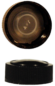 PP24 Schraubverschluss schwarz - Kunststoff mit Gewinde Stück