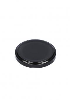 Deckel TO63 schwarz past. Für ölhaltige Inhalte geeignet - BPA-frei Stück