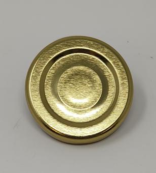 Deckel TO43 gold - mit Button Für ölhaltige Inhalte geeignet - BPA-frei Beutel à 100 Stück