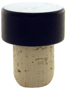 Scheibe Holz Schwarz 19mm Kork-Stopfen 29,0x15,0 - 19,3x22,0 Beutel à 20 Stück