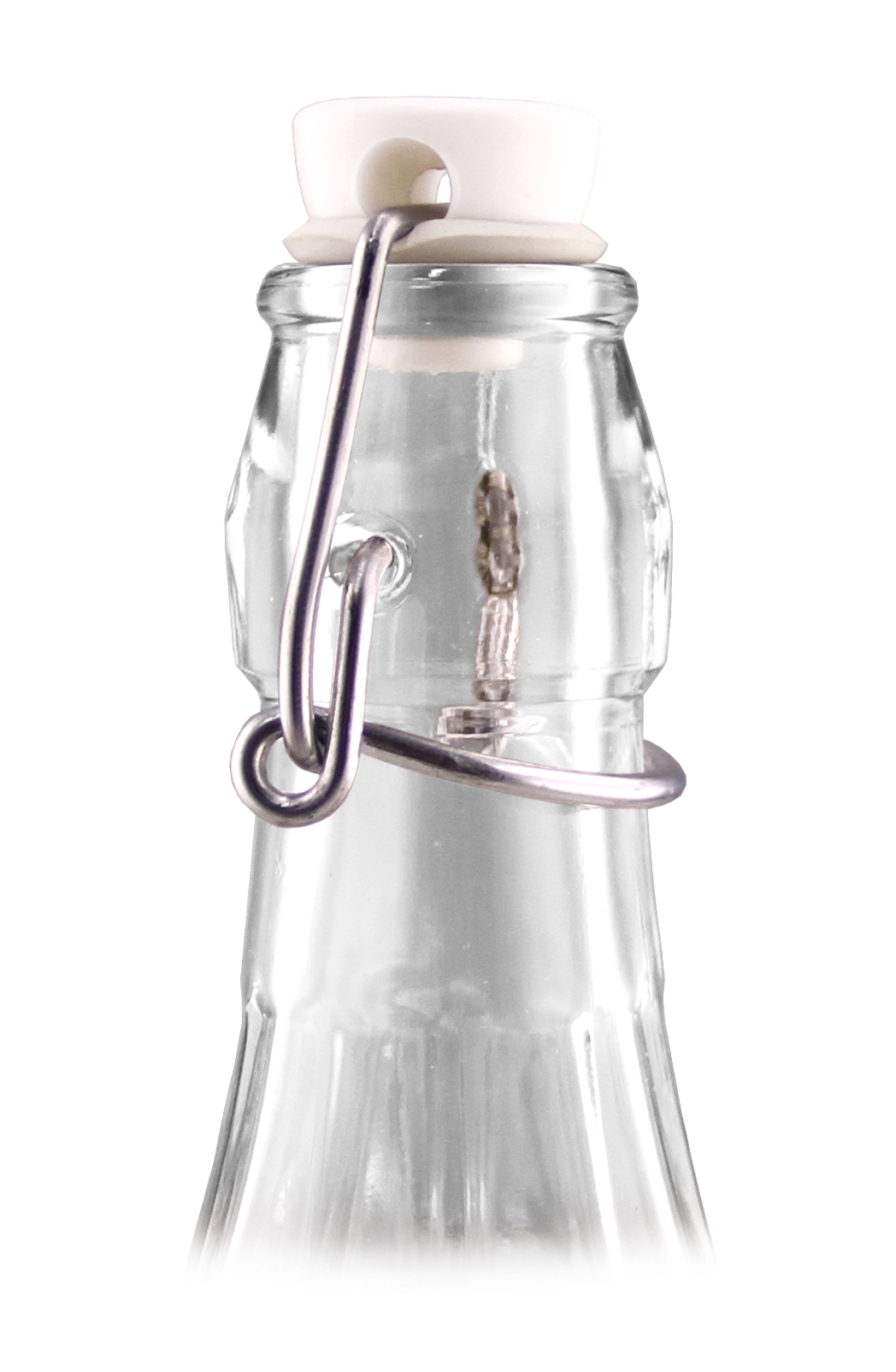 Bügelverschluss weiß groß - Kunststoff (BV2) Beutel à 100 Stück