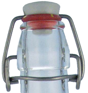 Bügelverschluss weiß groß - Porzellan (BV1)  Beutel à 100 Stück