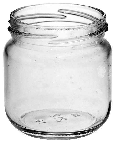 Weithalsglas 212ml (nieder) weiß TO66 Karton à 125 Stück