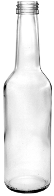 Gradhalsflasche 250ml weiß PP28 Karton à 36 Stück