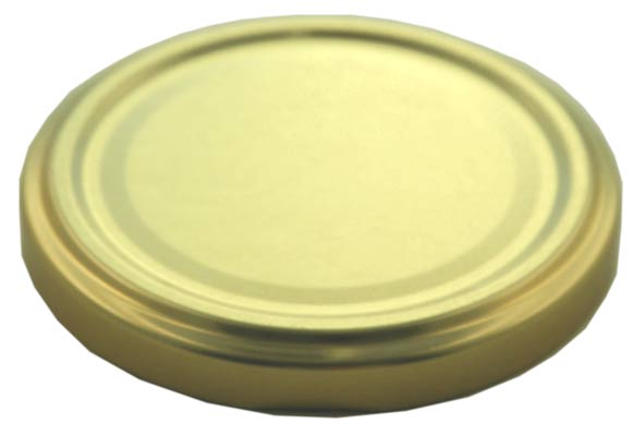 Deckel TO43 gold - ohne Button Für ölhaltige Inhalte geeignet! Beutel à 100 Stück