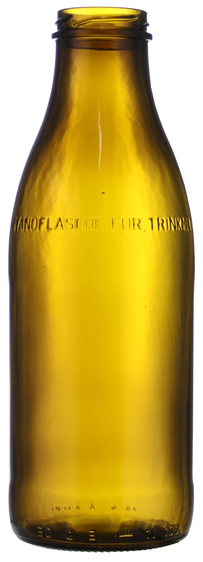 Weithalsflasche 1000ml braun TO48 (mit Aufschrift "Pfandflasche für Trinkmilch") 