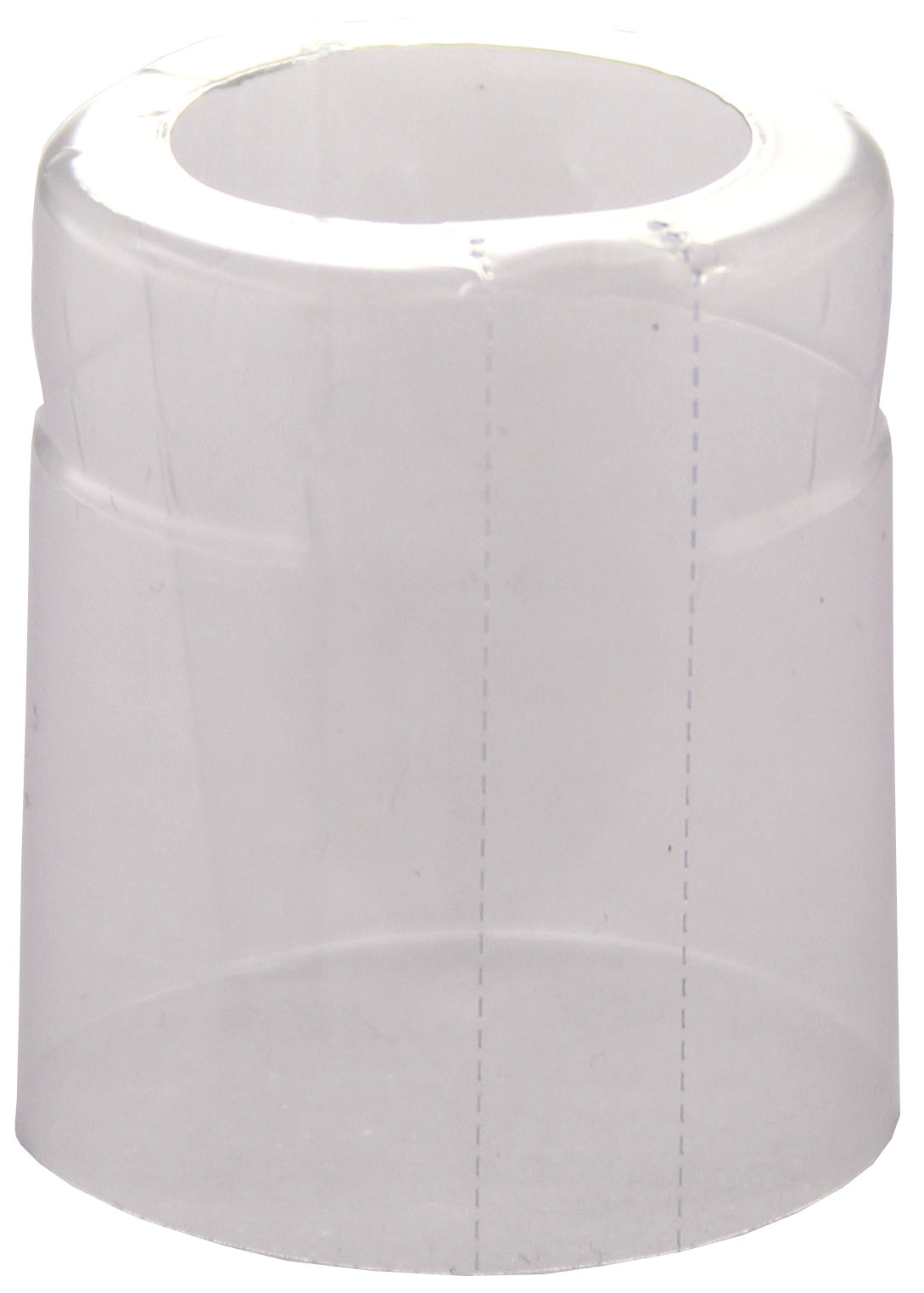 Schrumpfkapsel klar 31x30mm mit längs Perforation oben offen 