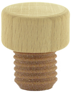 Holzscheibe Natur 18,5mm PE gerillt 29,0x15,0 - 18,5x26,0  