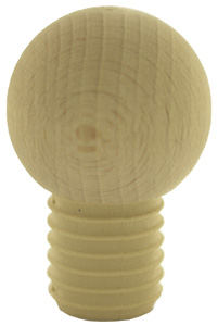 Kugel natur 19,5mm PE-Stopfen gerillt  Beutel à 20 Stück