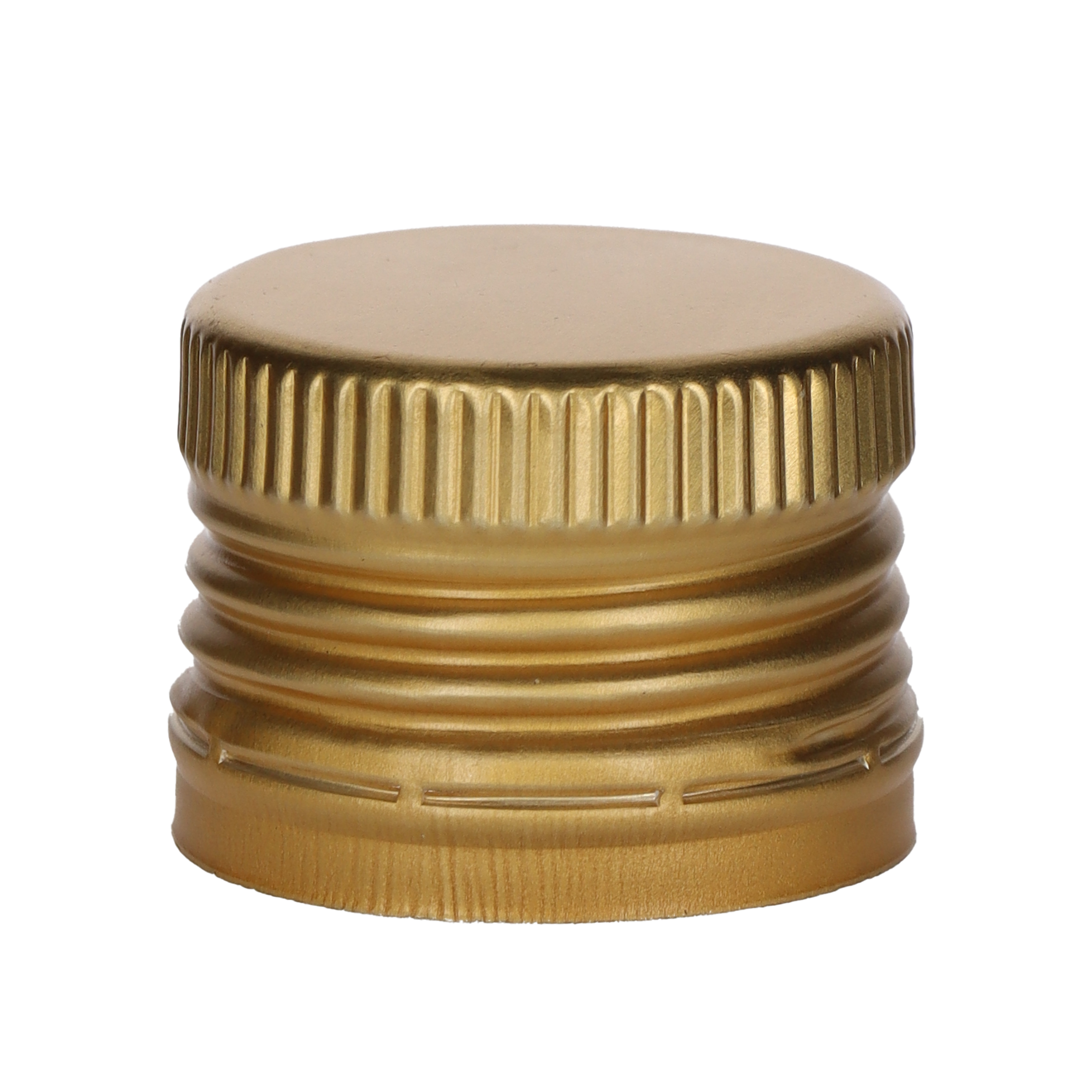 Schraubverschluss Alu PP31,5/24 Gold mit Ausgießer Gewinde und Sicherungsring Beutel à 100 Stück