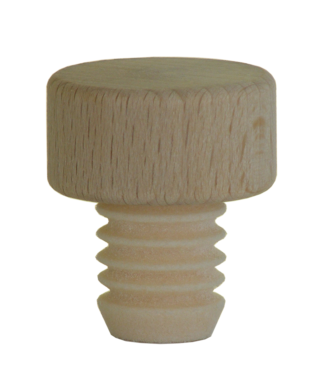 Holzscheibe Natur 15mm PE gerillt 22,0x10,0 - 15,0x17,0  Beutel à 20 Stück