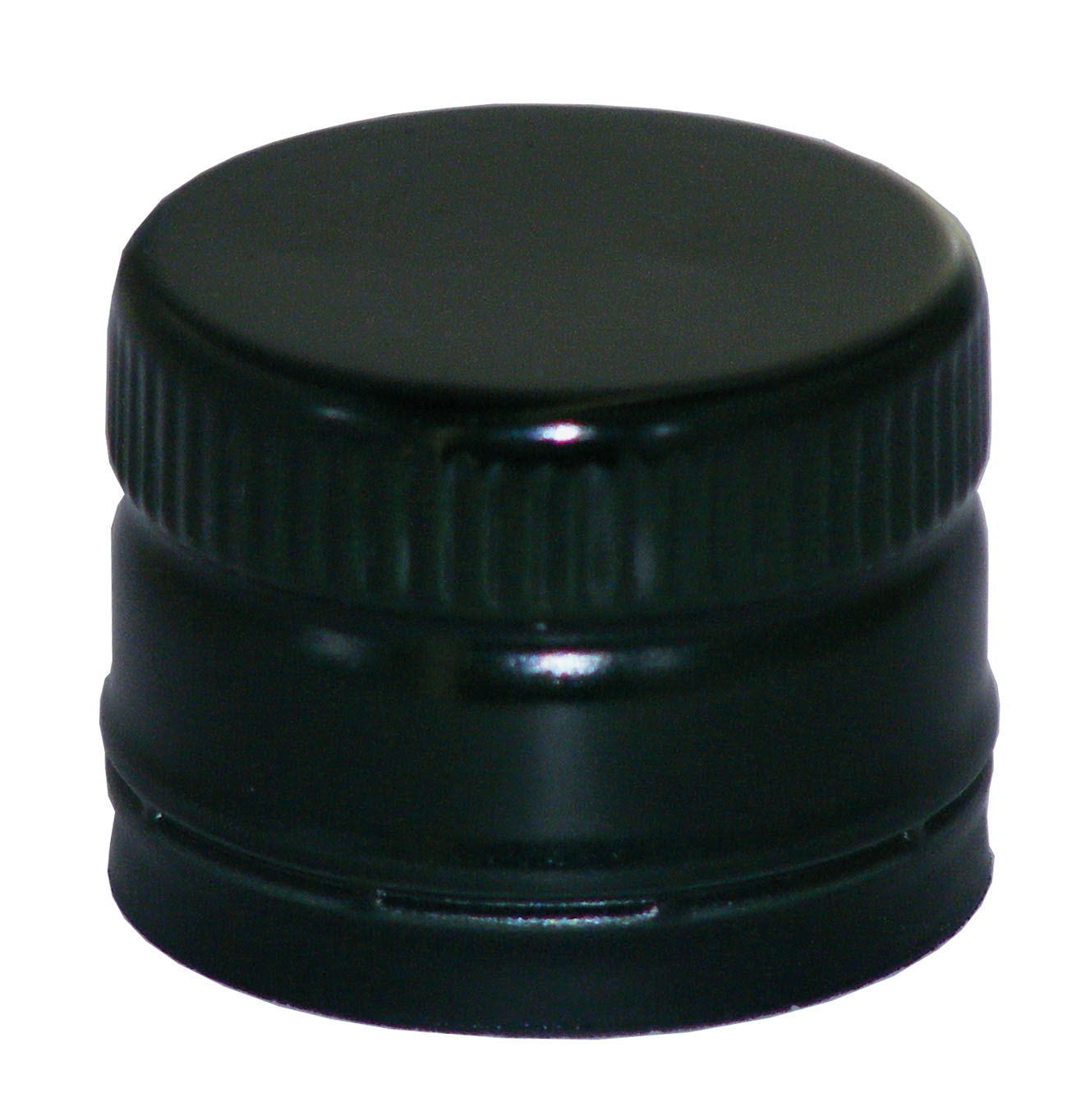 PP31,5 Schraubverschluss schwarz - ALU mit Ausgießer & Gewinde (hart) Beutel à 100 Stück