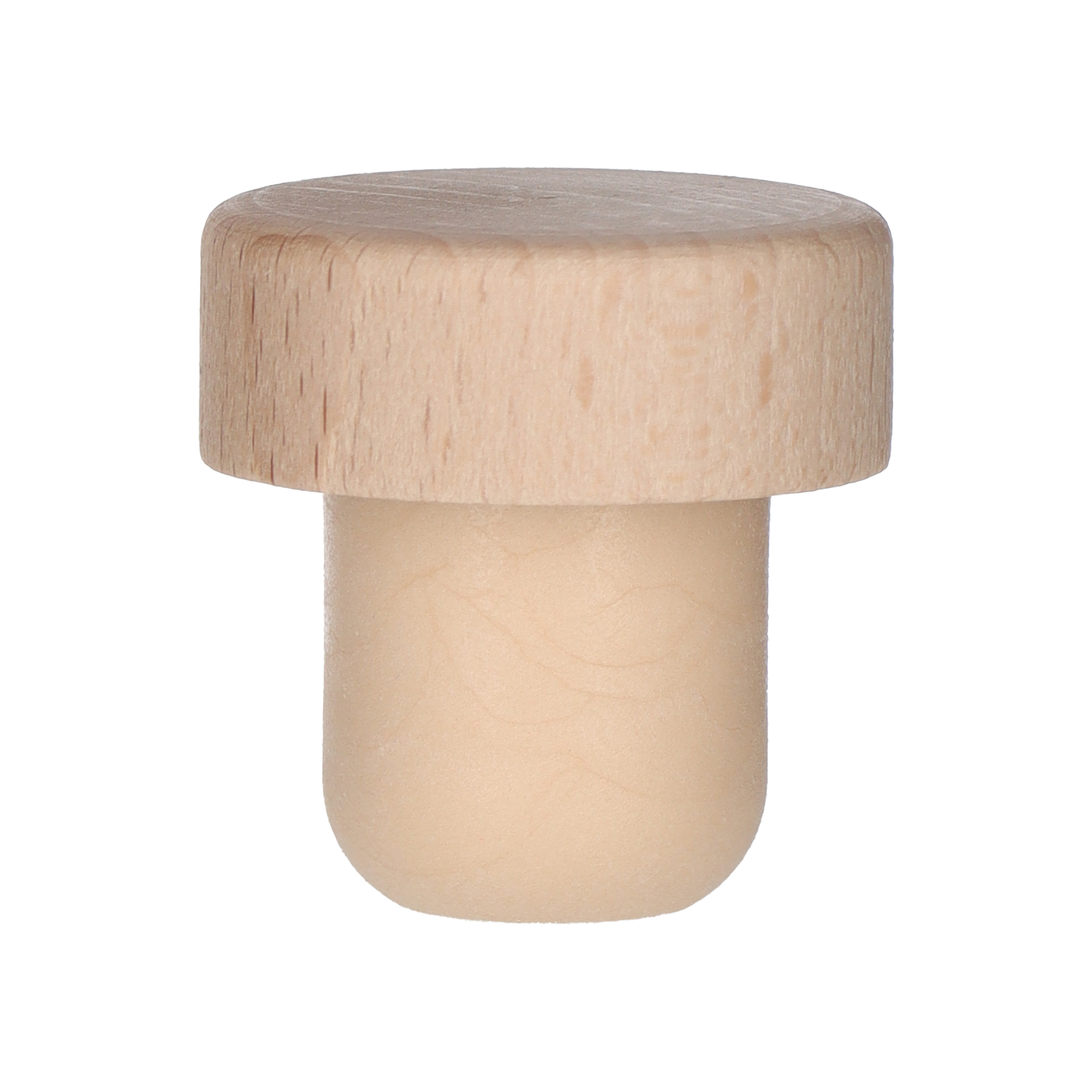 Holzscheibe Natur Co-injected 22,1mm 34,5x13,0 - 22,1x22,0  Beutel à 100 Stück