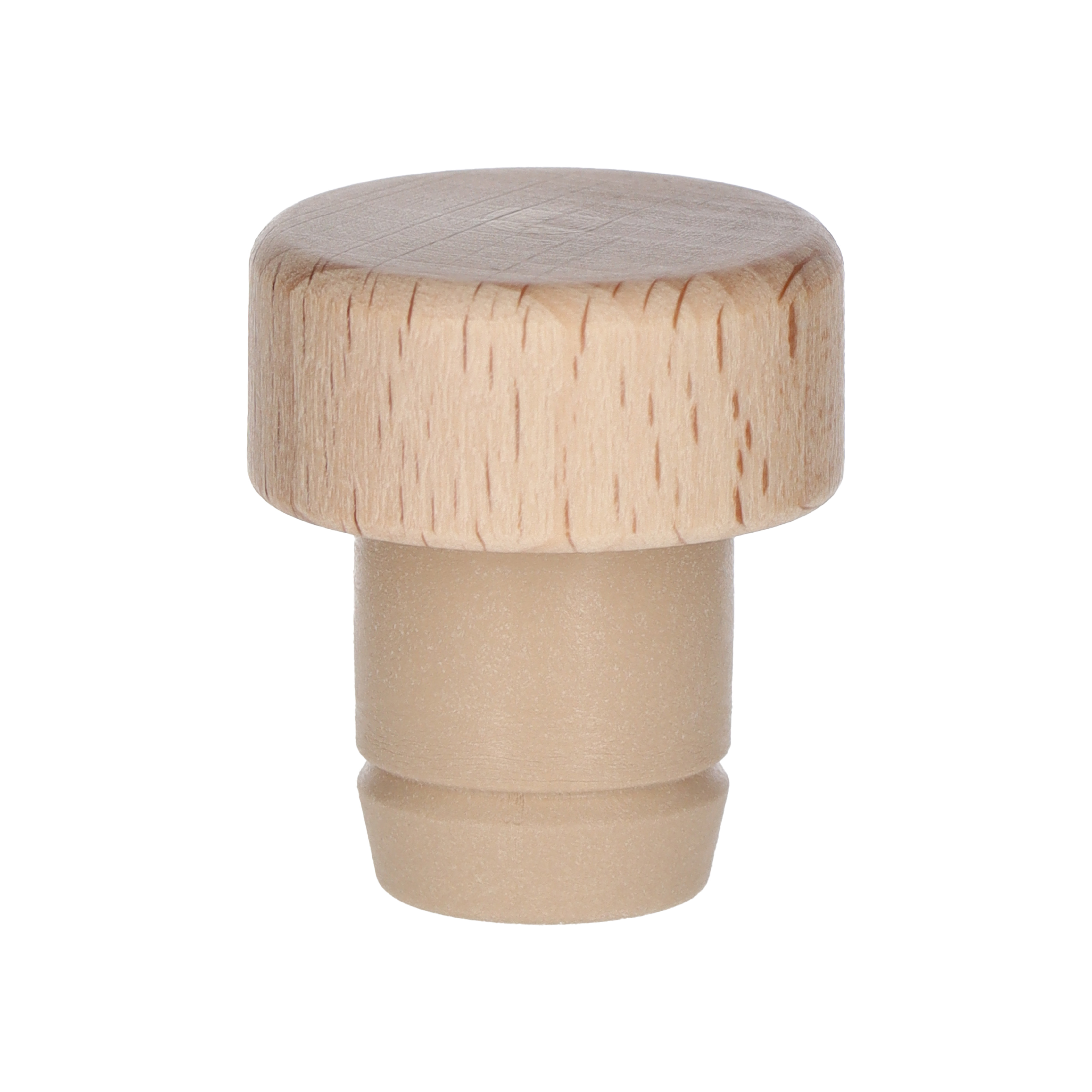 Ausgießer mit Holzscheibe Natur 18,0mm 29,0x13,0 - 18,0x20,0  Beutel à 100 Stück