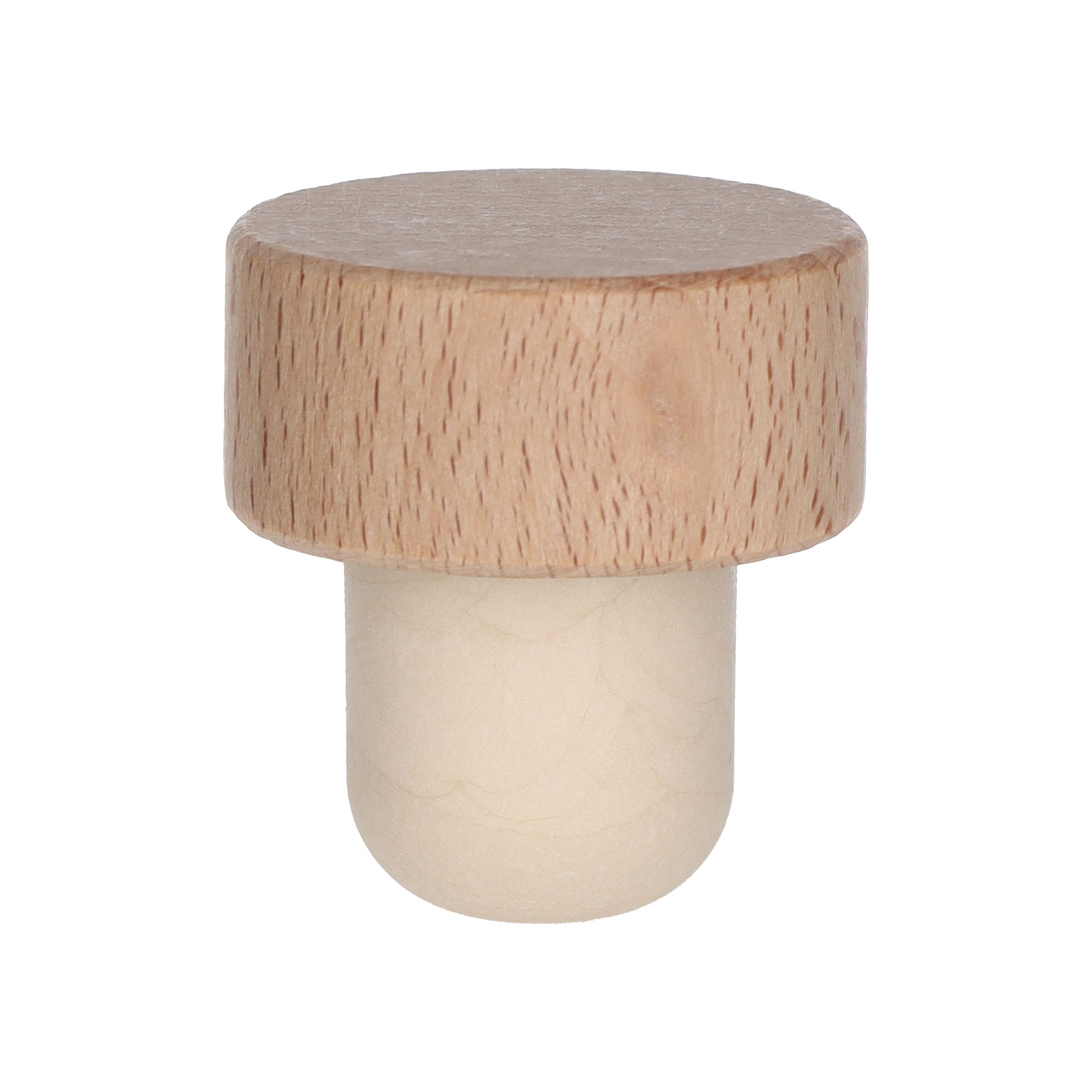 Holzgriffkorken, natur, 19,00mm (eingespritzt) 32,0x15,0 - 19,0x20,0  Karton à 2100 Stück