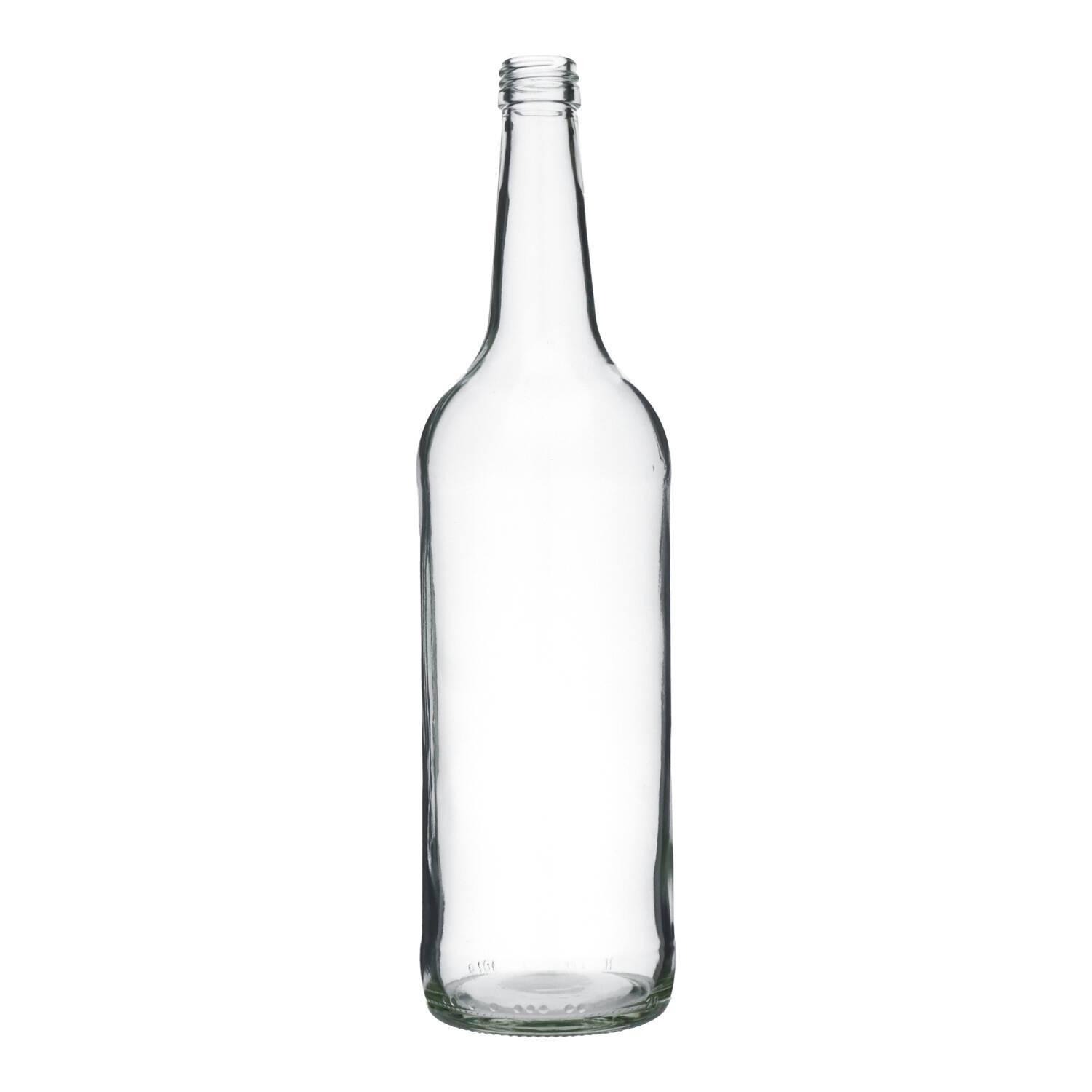 Gradhalsflasche 1000ml weiß PP28  Karton à 32 Stück