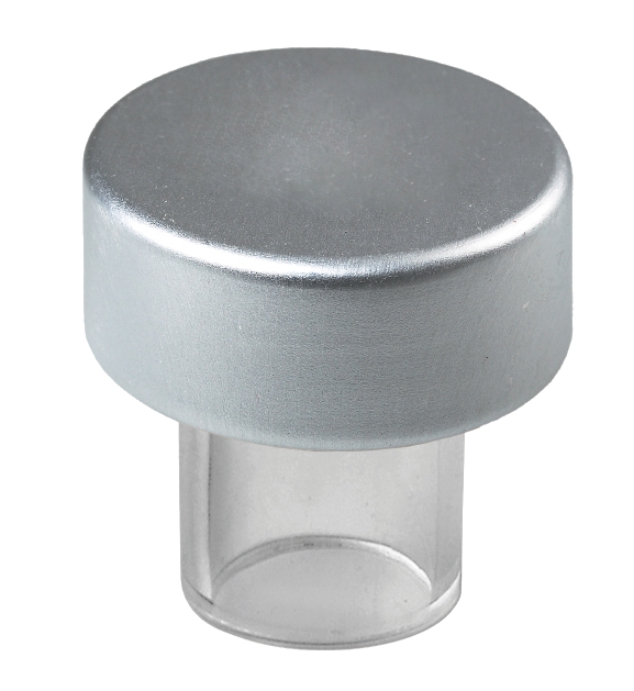 BT ALU Silver 29,0x13,5 - 19,0x18,5, Pouring-Plug transparent Achtung: Nicht für säurehaltige Inhalte geeignet Beutel à 20 Stück