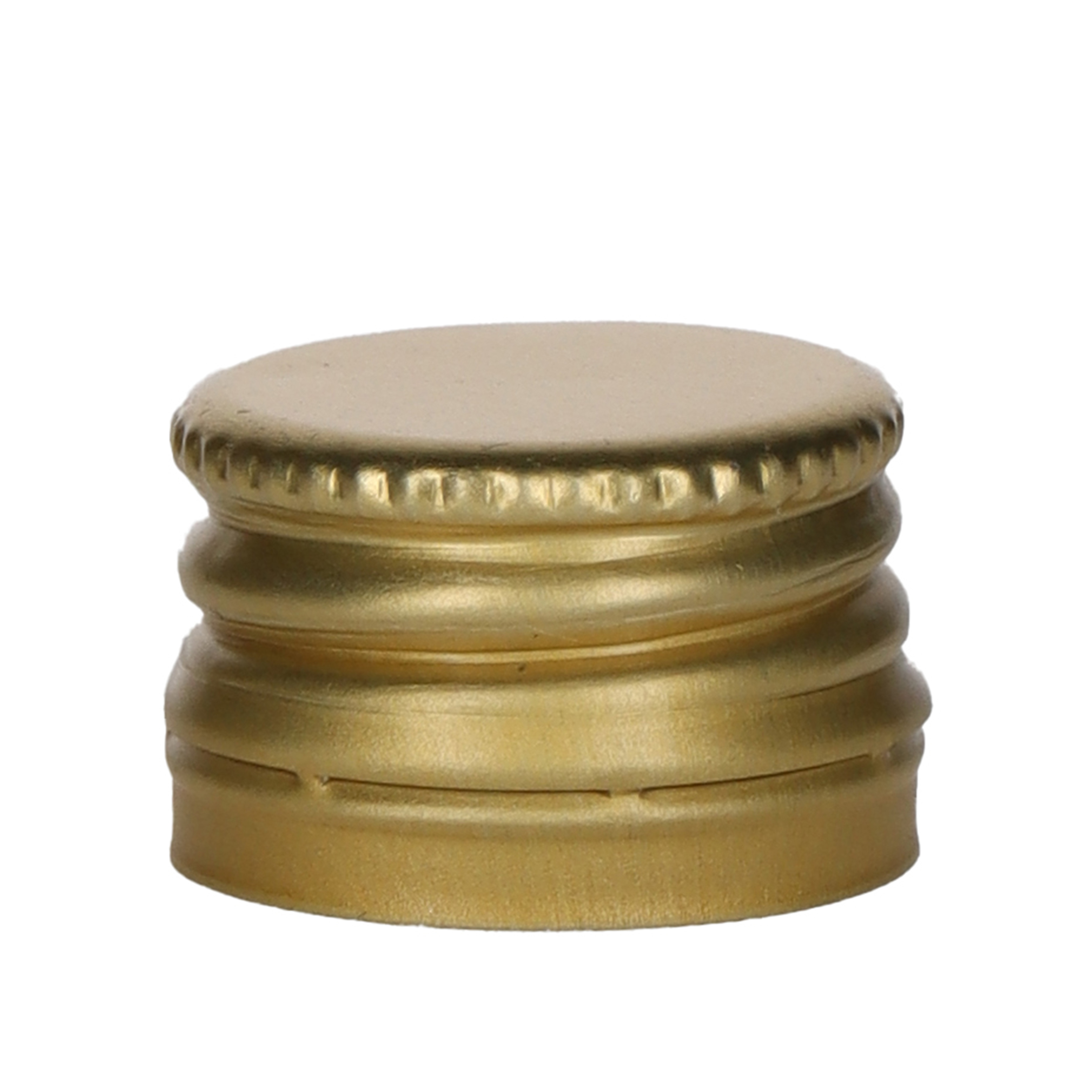 Schraubverschluss Alu PP18/12 Gold mit Gewinde und Sicherungsring Beutel à 100 Stück