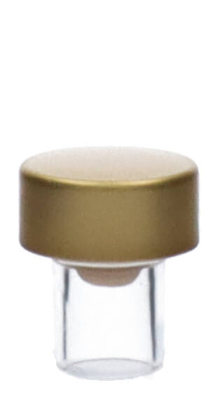 Scheibe Alu Gold mit Ausgießer transparent 18mm 29,0x13,5 - 18,0x18,5 