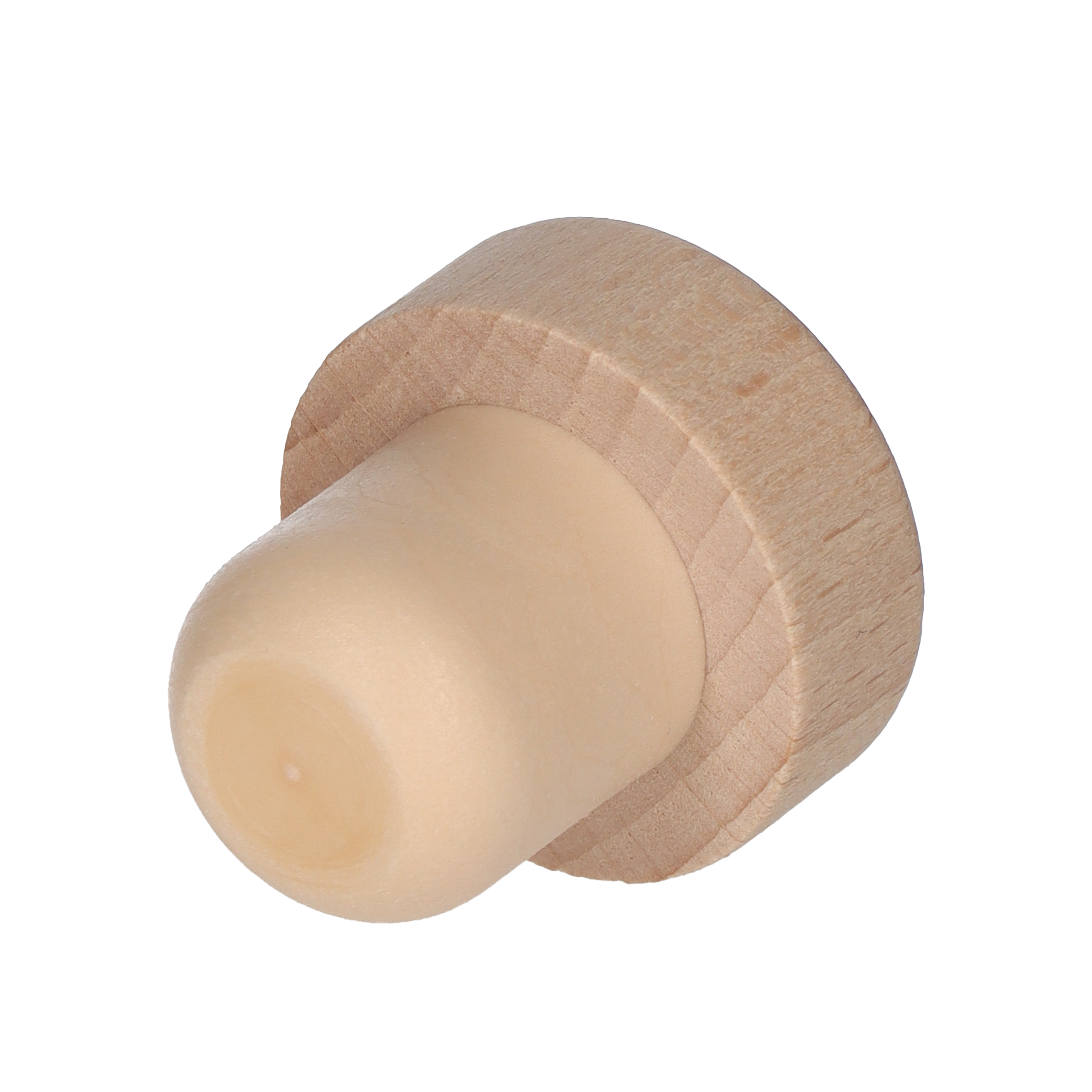 Holzscheibe Natur Co-injected 22,1mm 34,5x13,0 - 22,1x22,0  Beutel à 100 Stück