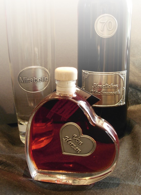 Zinnetiketten - Herz 35x40 - Danke  Stück