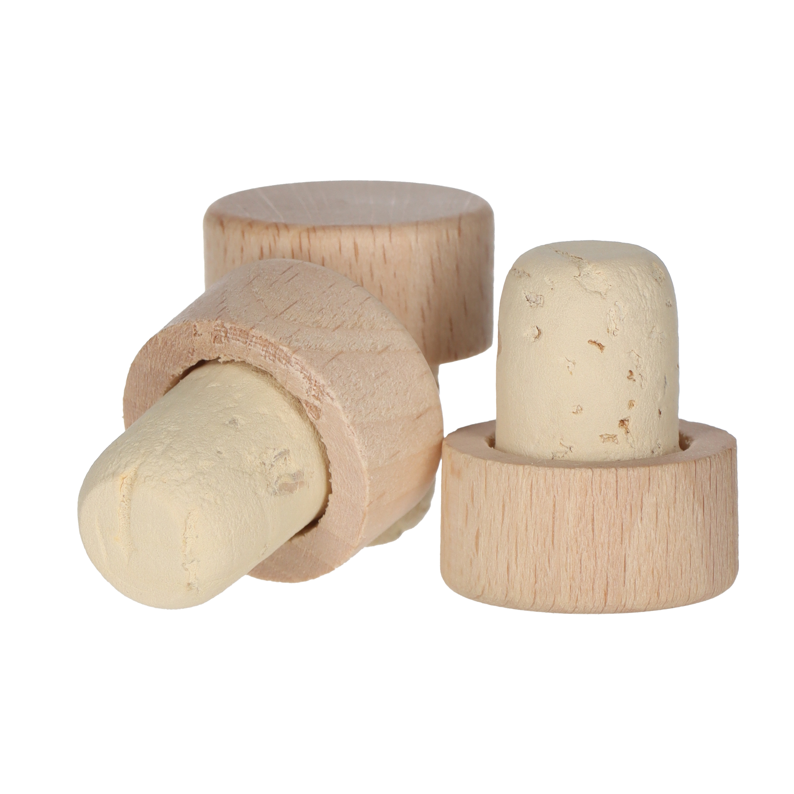 Holzscheibe Natur 18mm Kork 29,0x15,0 - 18,0x19,0  Beutel à 20 Stück