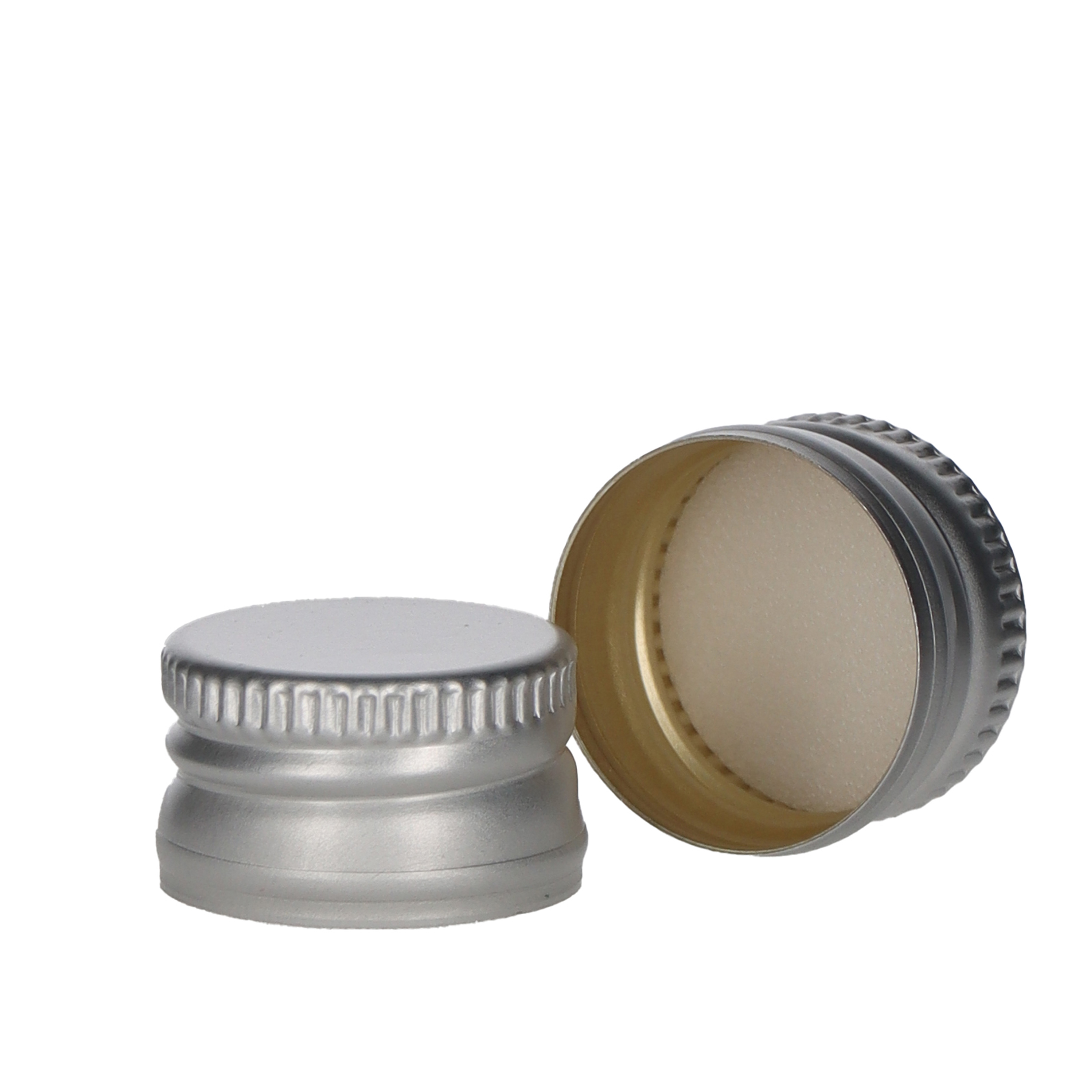 Schraubverschluss Alu PP18/11 silber mit Gewinde  Beutel à 100 Stück