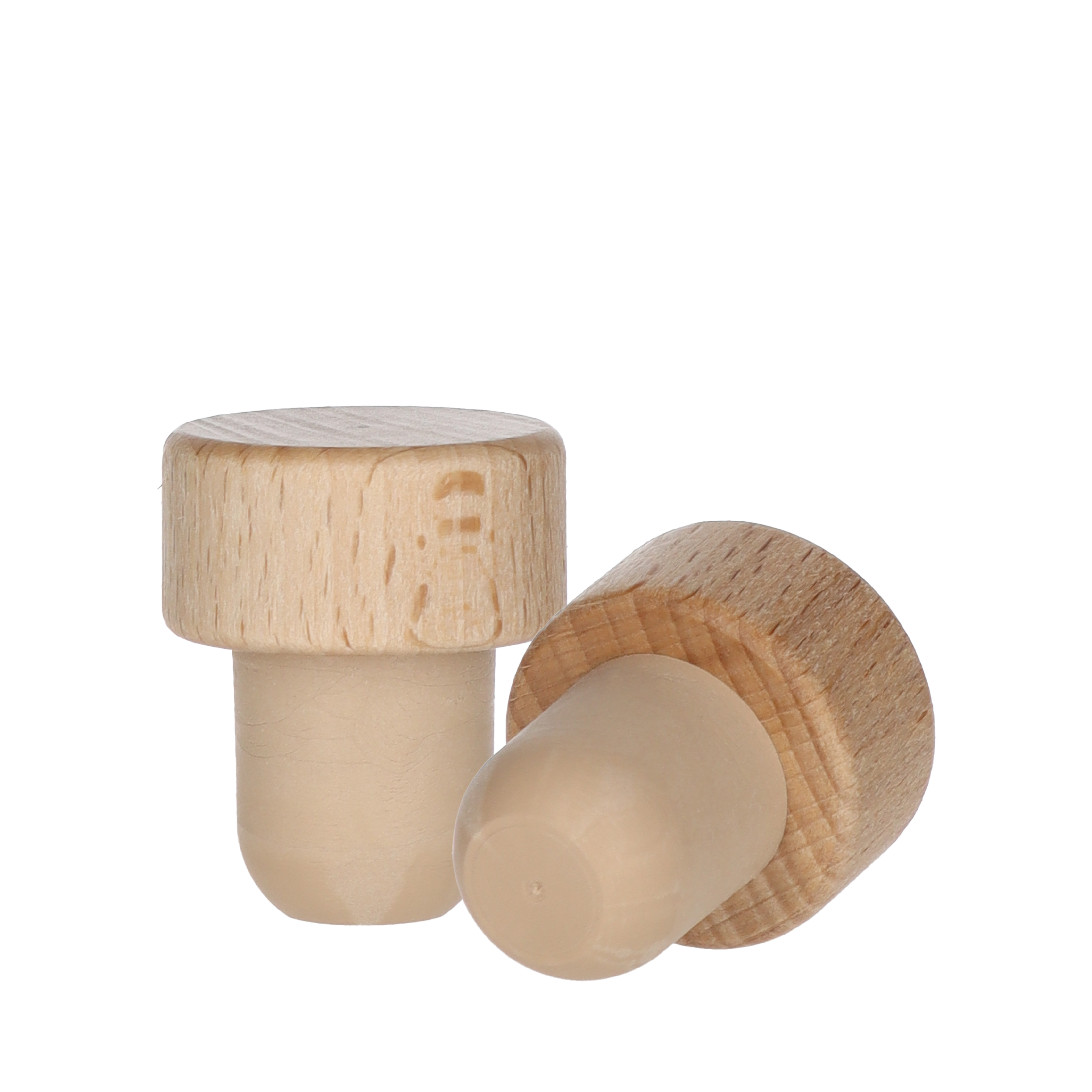 Holzgriffkorken Natur Co-Injected 18,5mm 29,0x15,0 - 18,5x20,0  Beutel à 100 Stück