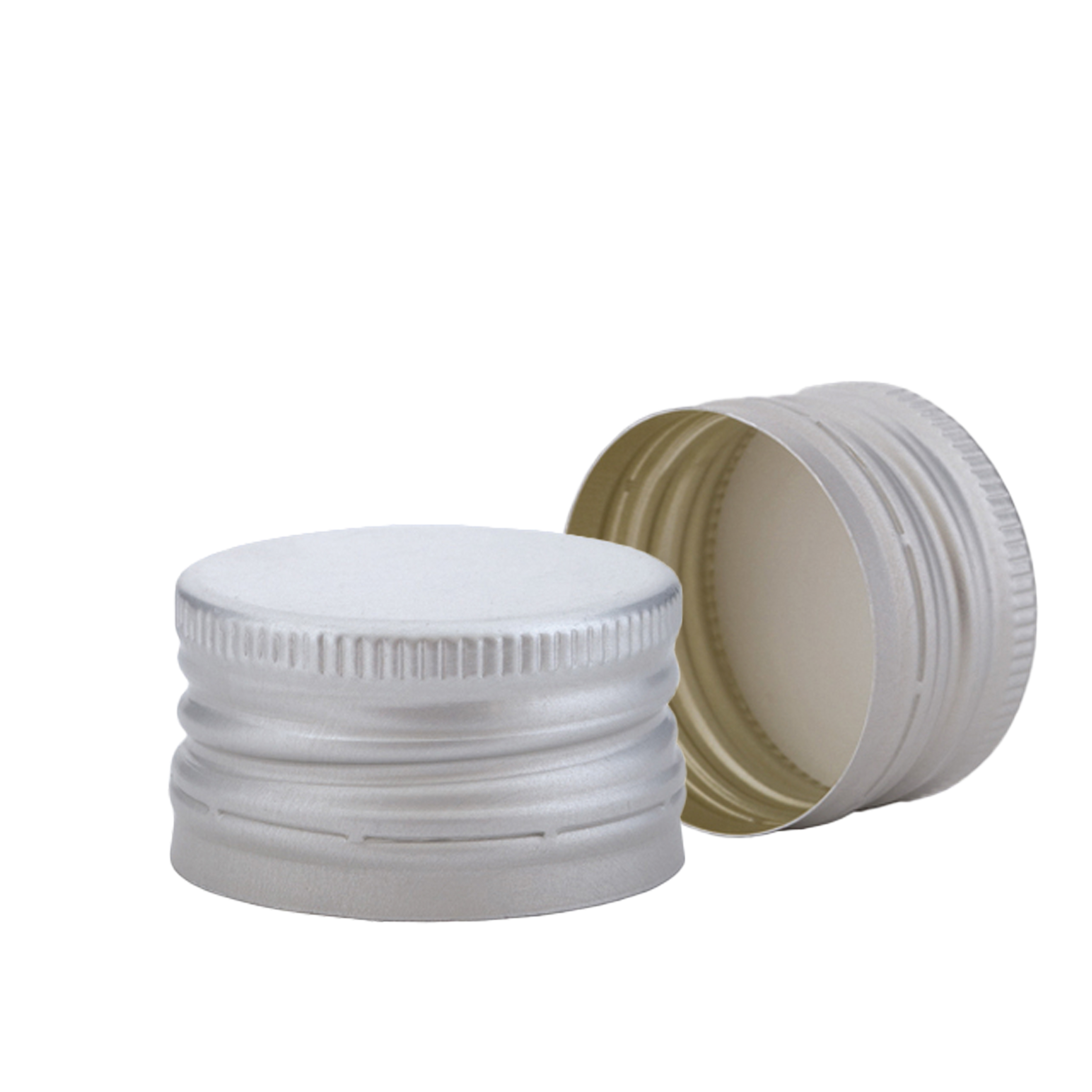 Schraubverschluss Alu PP31,5/18 silver mit Gewinde & Sicherungsring Beutel à 100 Stück