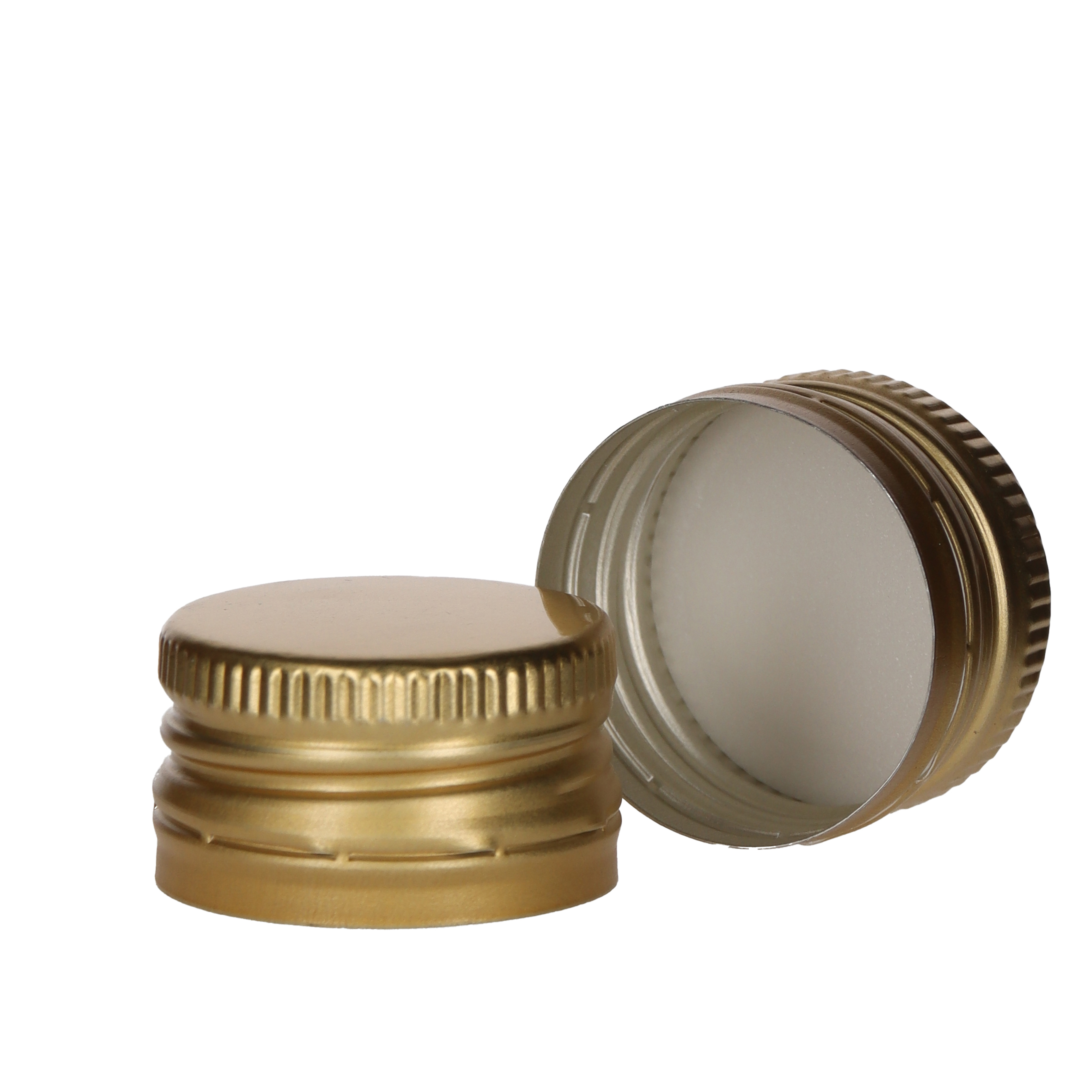 Schraubverschluss ALU PP31,5/18 Gold mit Gewinde und Sicherungsring  Karton à 3500 Stück