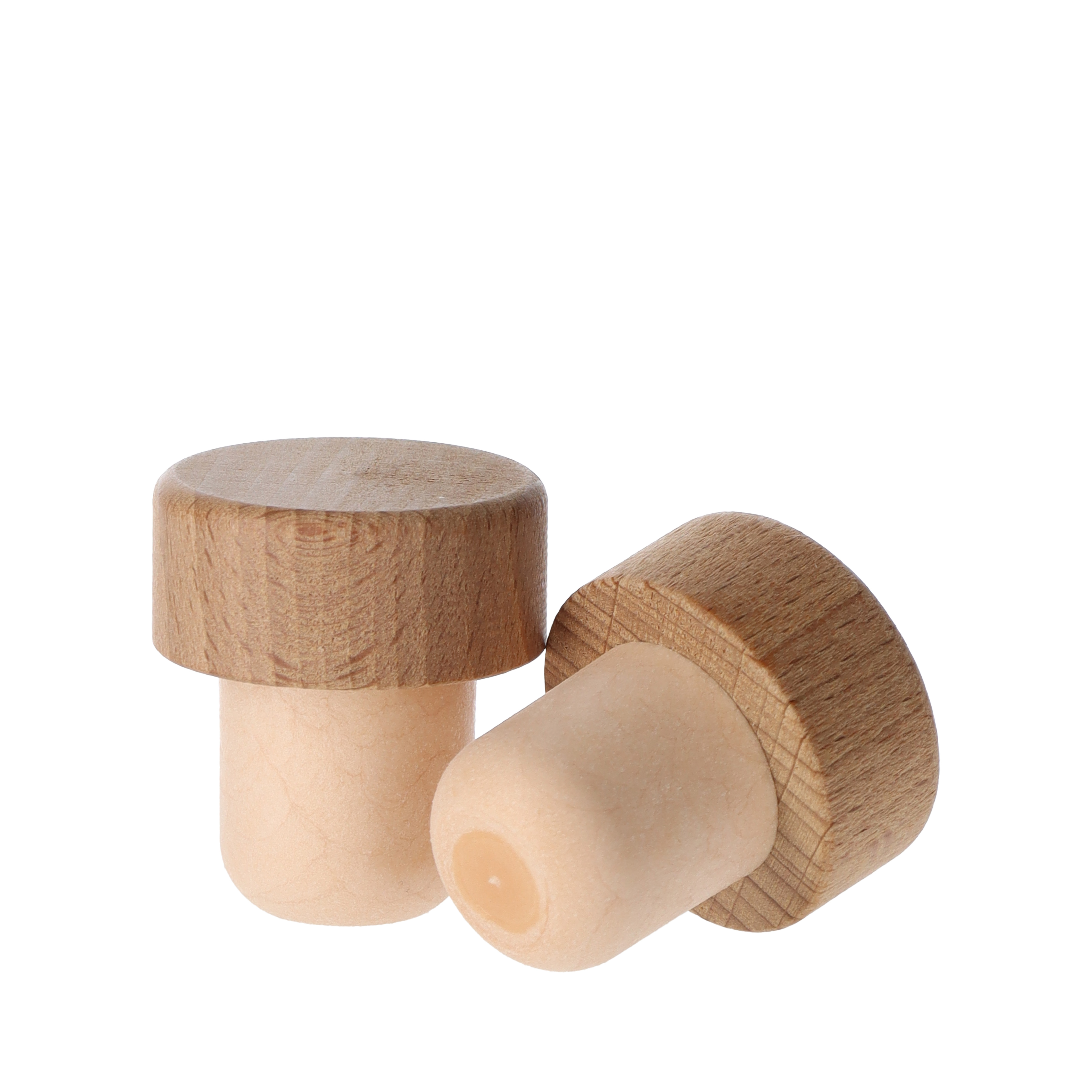 Holzgriffkorken Rustical Co-Injected 19mm 29,0x13,0 - 19,0x20,0  Karton à 2100 Stück