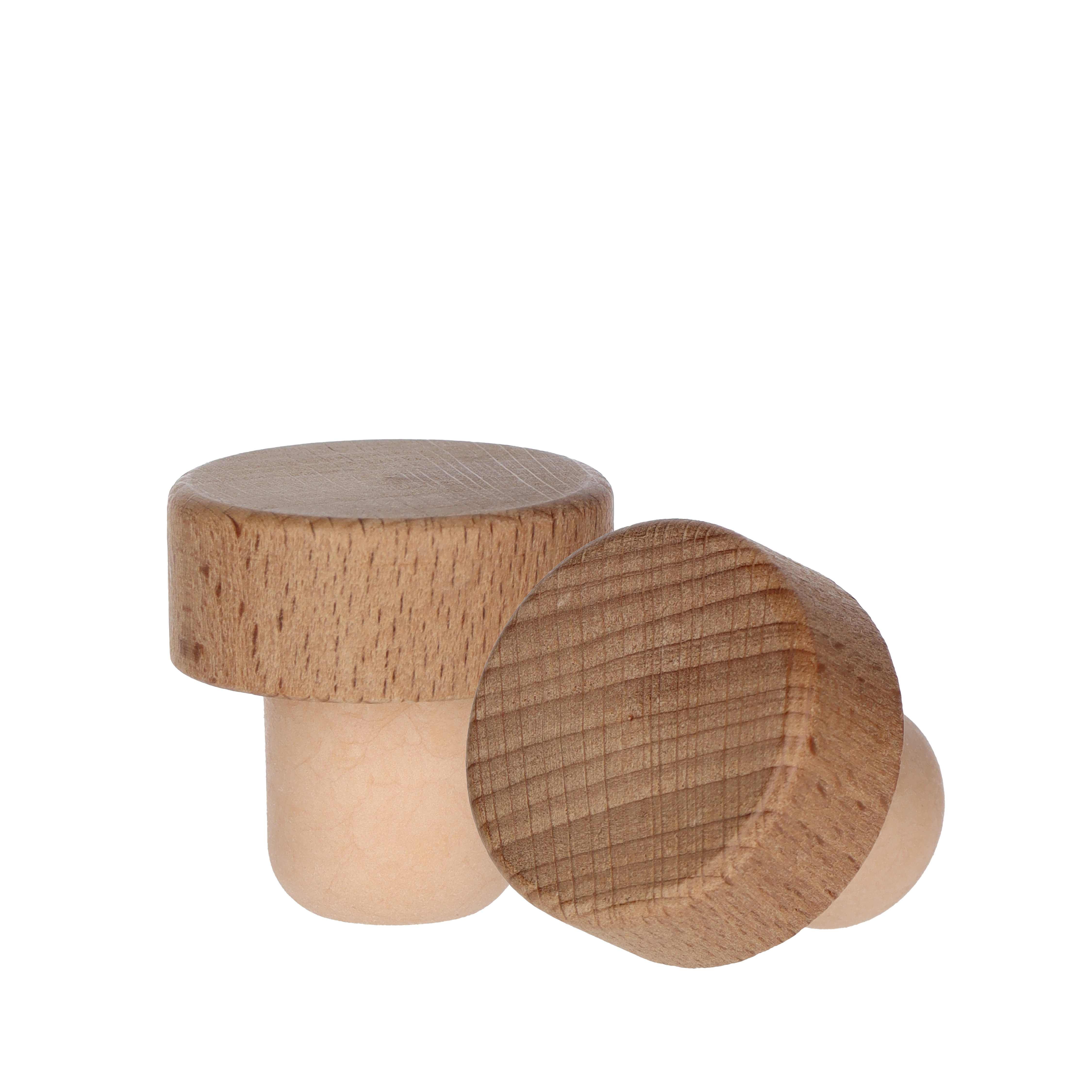 Holzgriffkorken Rustical Co-injected 20,0mm 34,0x14,0 - 20,0x20,0  Karton à 1800 Stück