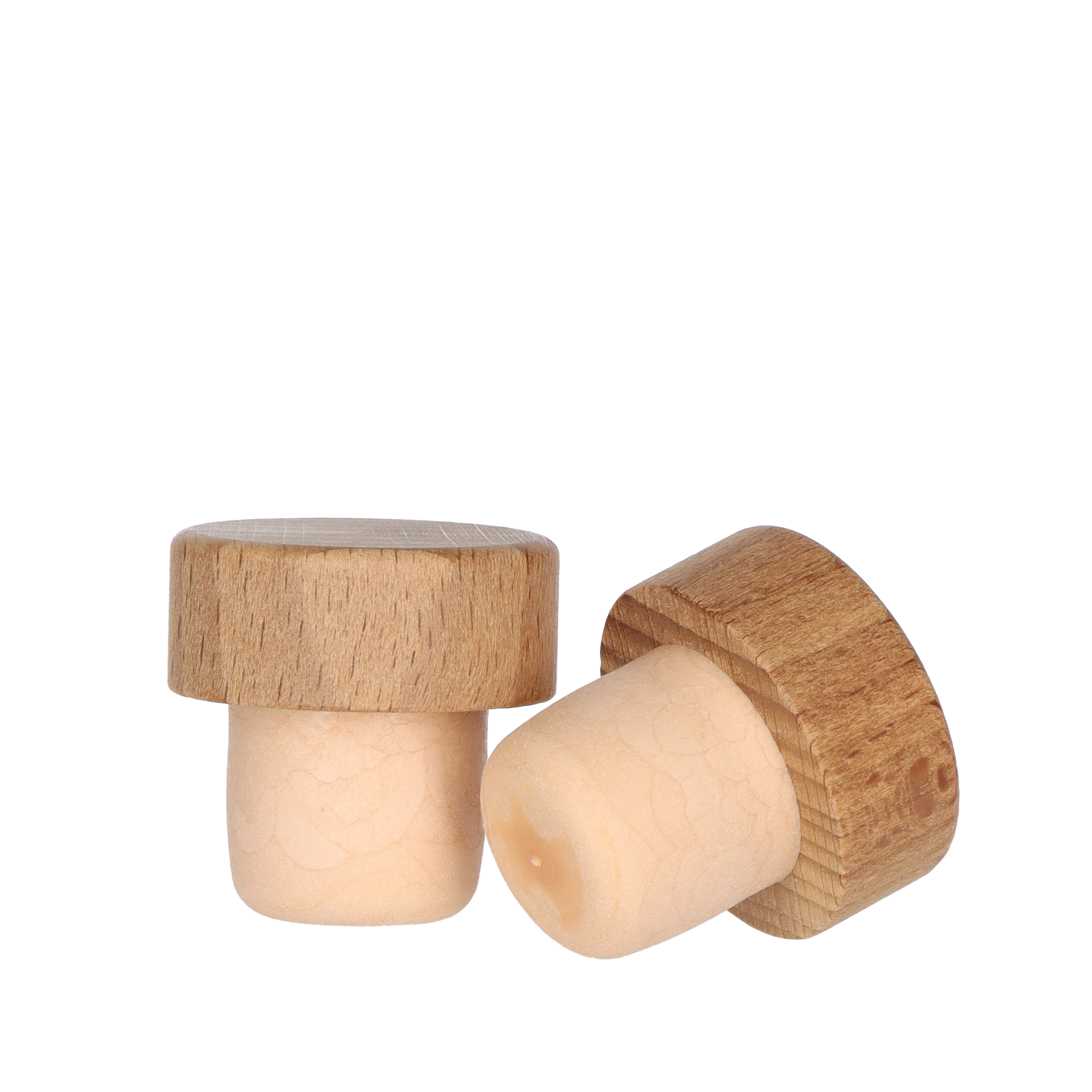 Holzgriffkorken Honey Co-injected 22,5mm 34,0x14,0 - 22,5x21,8  Karton à 1700 Stück