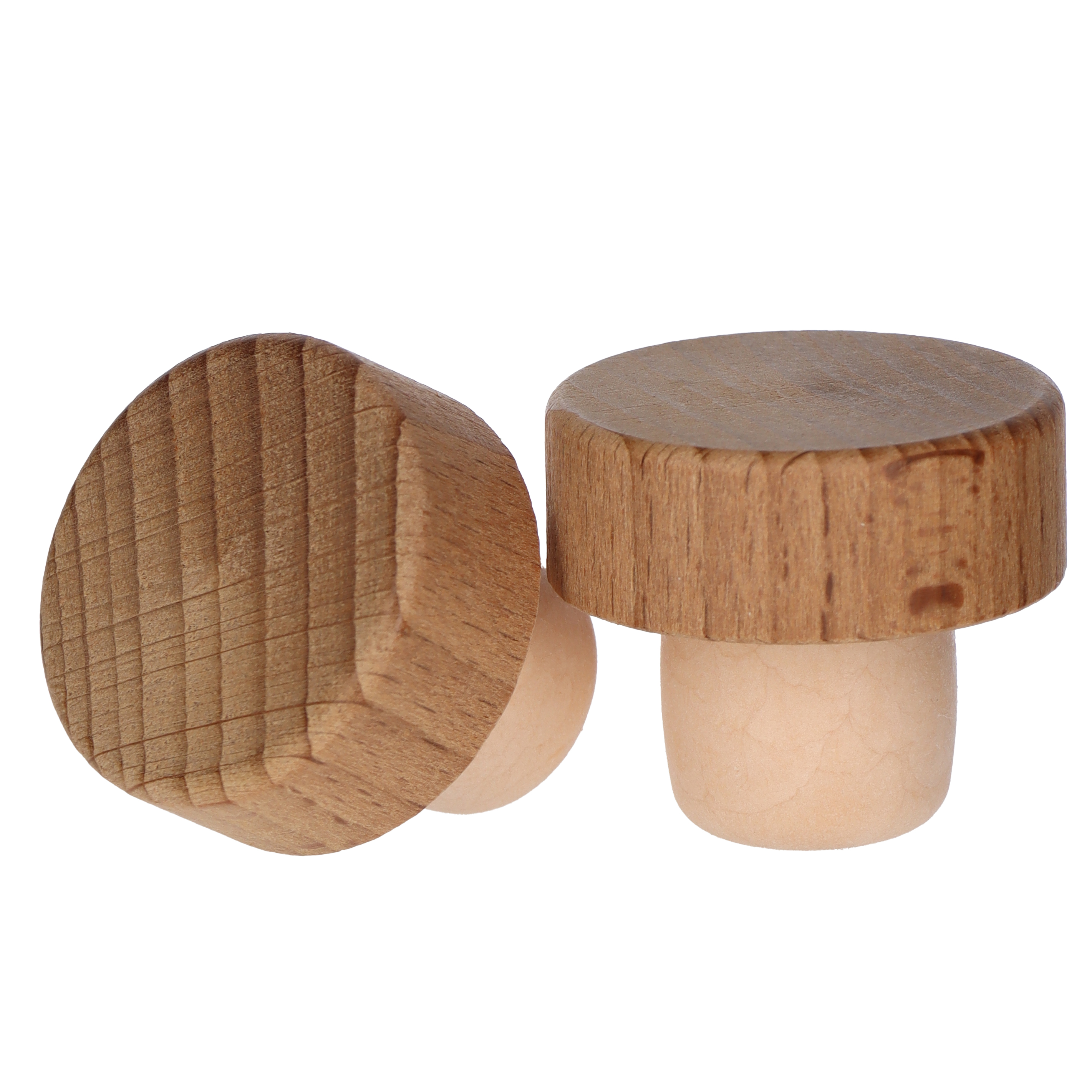 Holzgriffkorken Rustical Co-injected 23,0mm 40,0x15,0 - 23,0x20,0  Beutel à 100 Stück