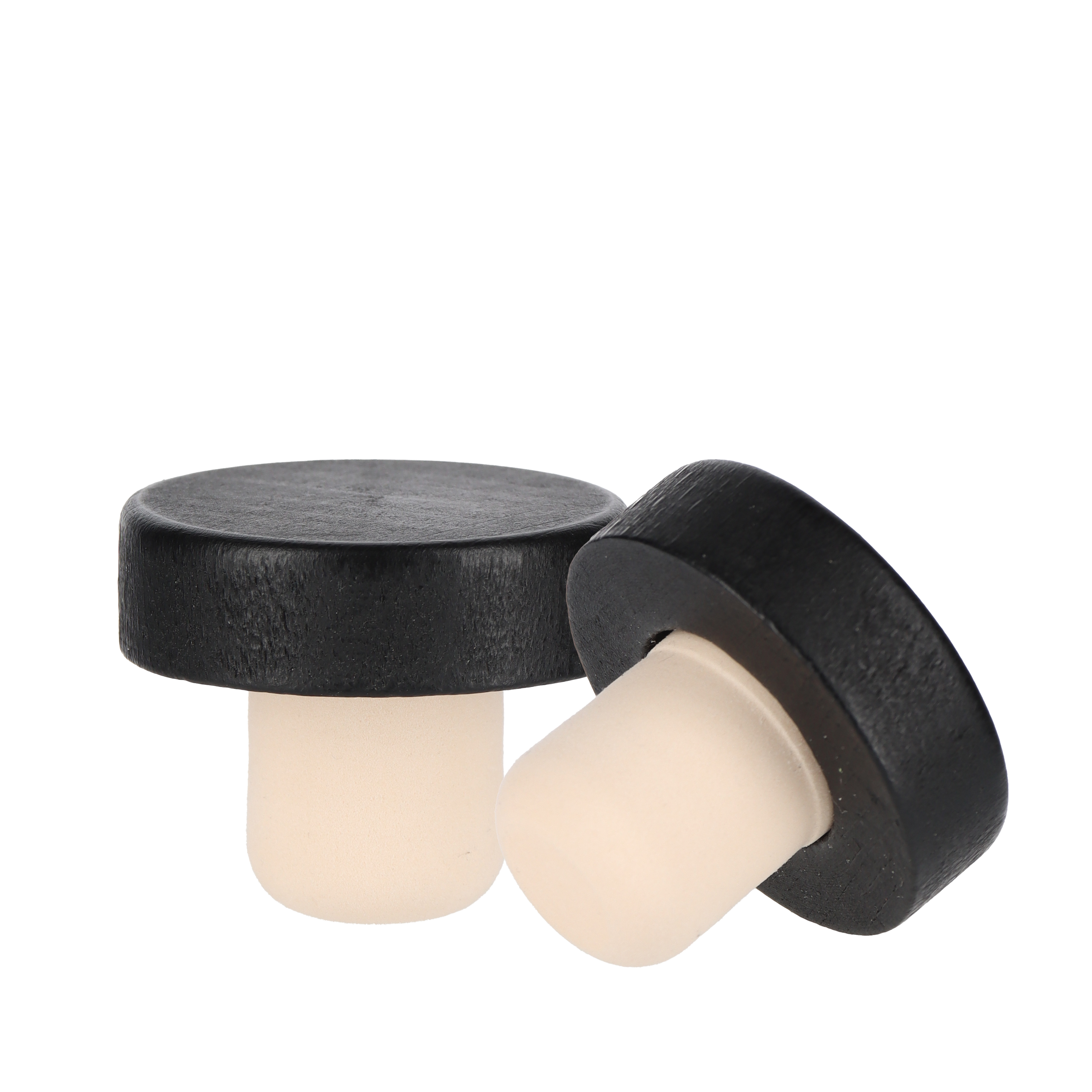 Holzgriffkorken, schwarz, 22,3mm Naturkork-Stopfen (verklebt)  Beutel à 250 Stück